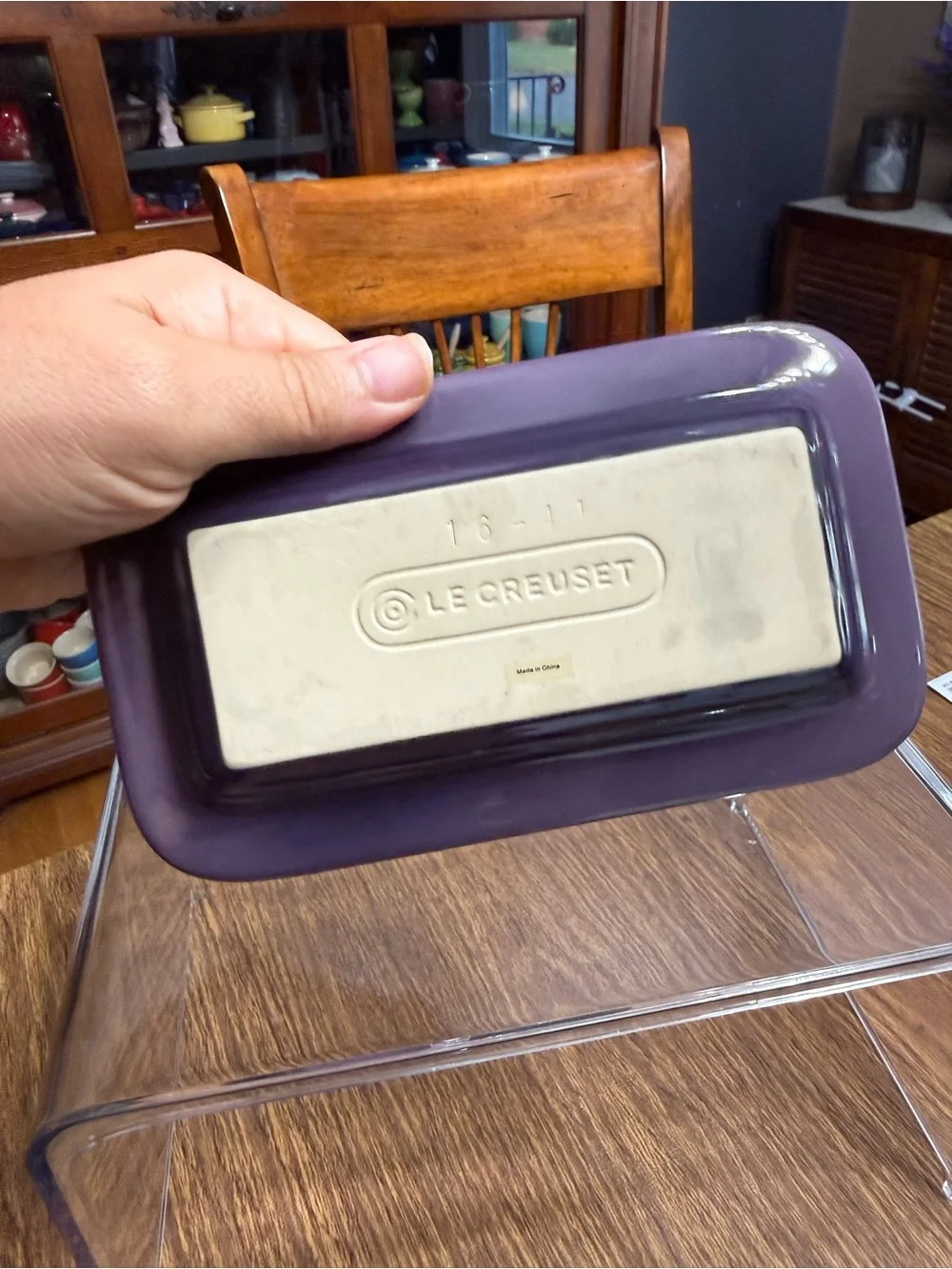 Le Creuset cassis stoneware Butter Dish